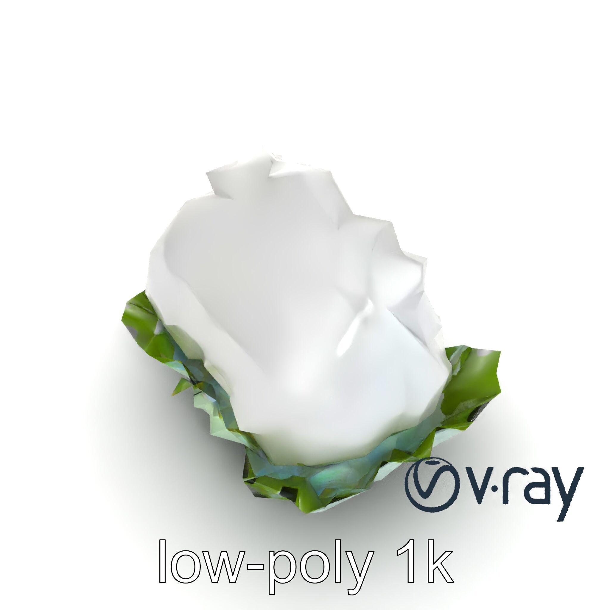 Fantasy Cloud Dimsum Sculpture model pack Low-poly 3D model_19