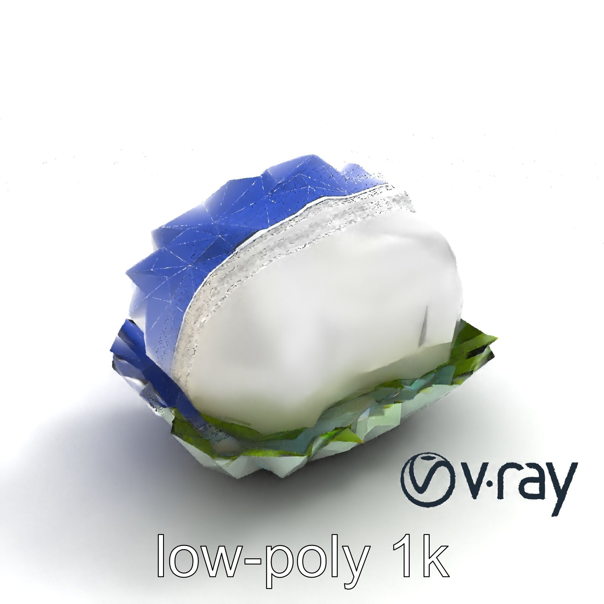 Fantasy Cloud Dimsum Sculpture model pack Low-poly 3D model_12