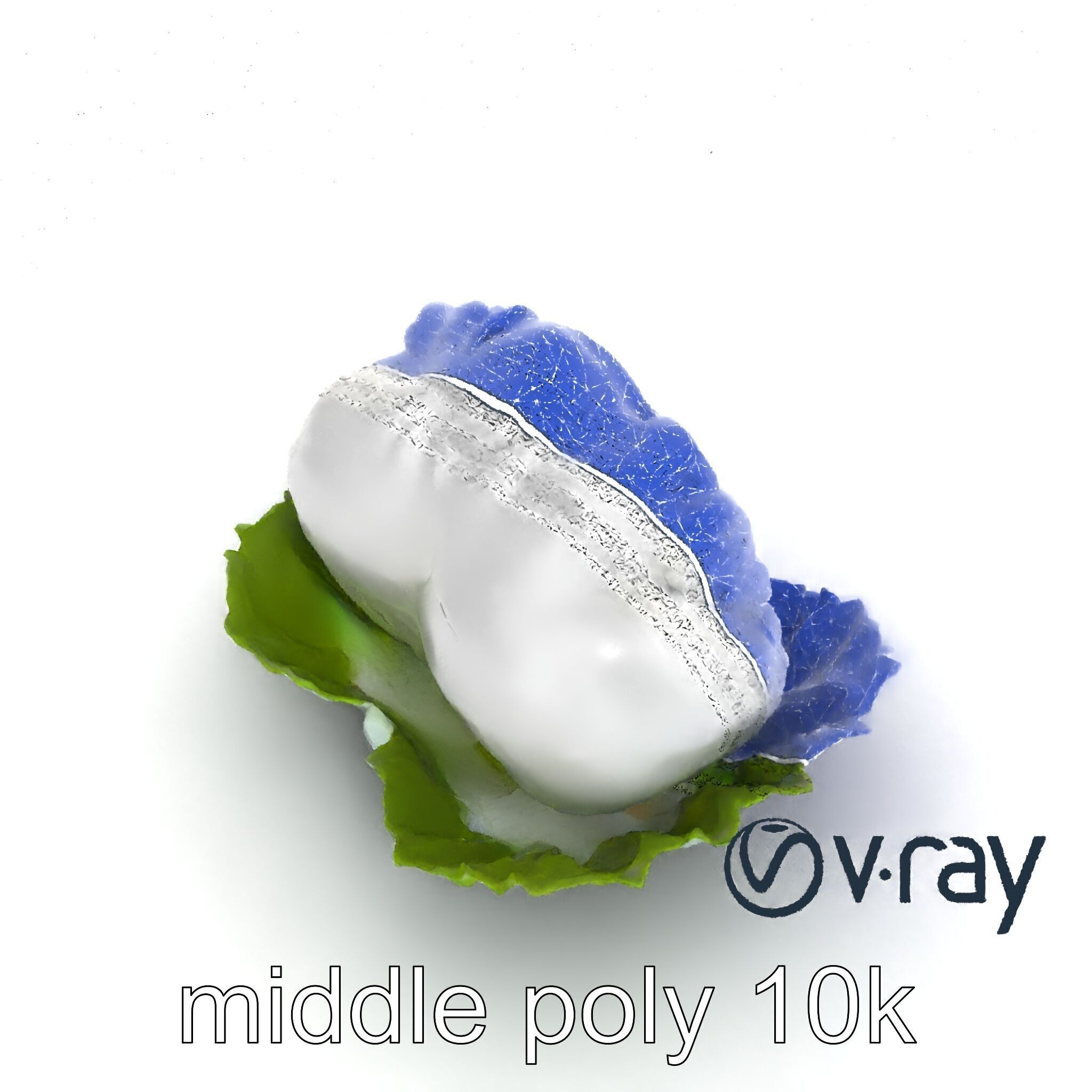 Fantasy Cloud Dimsum Sculpture model pack Low-poly 3D model_13