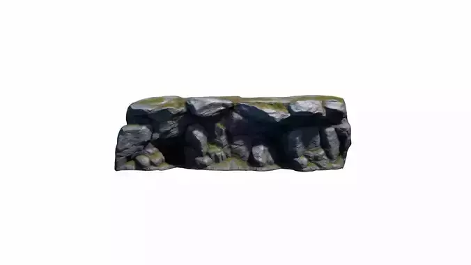  3d Render Base Forming Cliff Barrier By  Protection 3D model