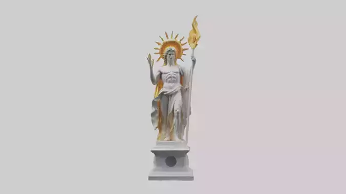 Helios statue model Low-poly 3D model