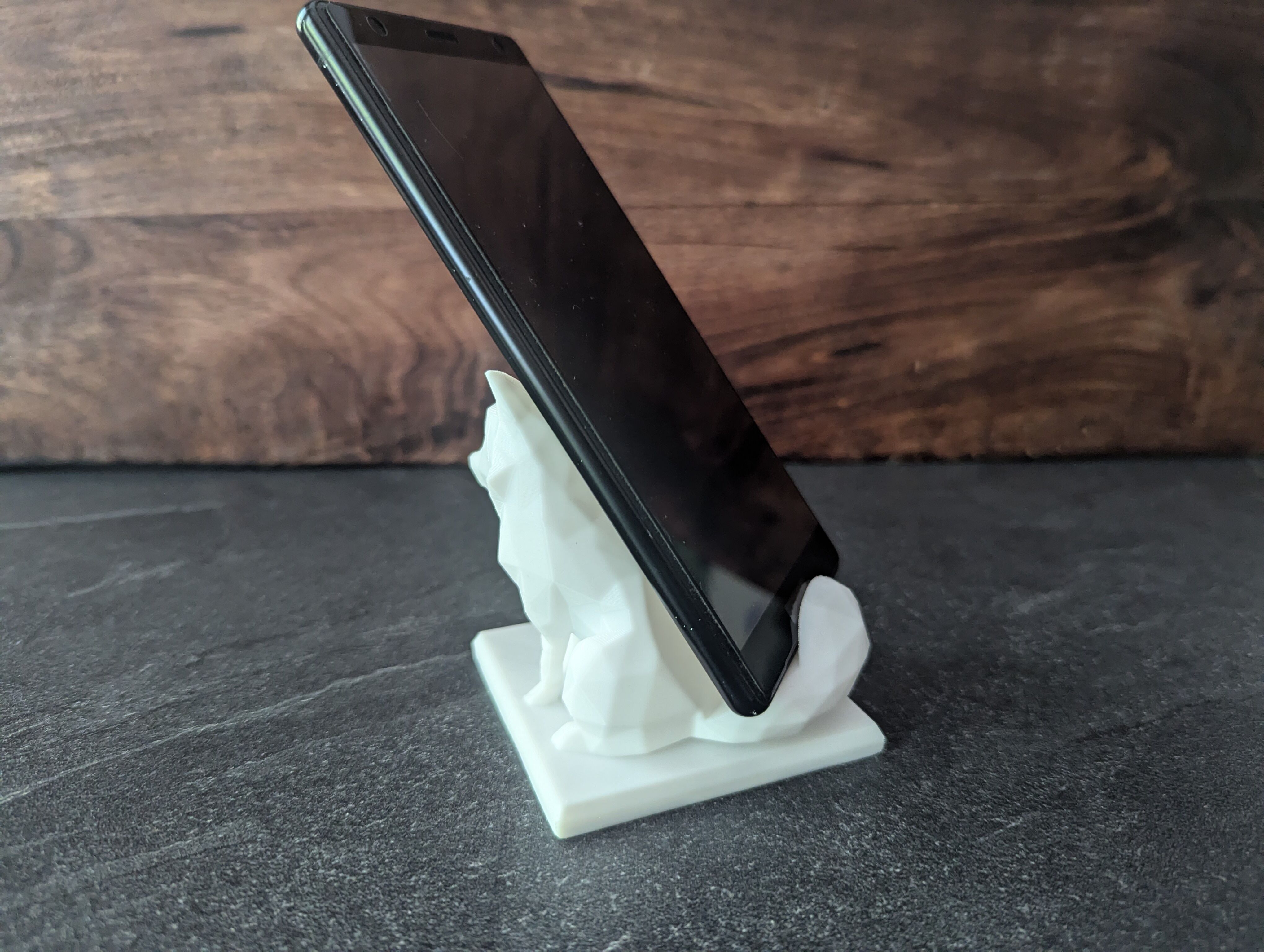 Autumn Fox Geometric Phone Stand 3D print model_2