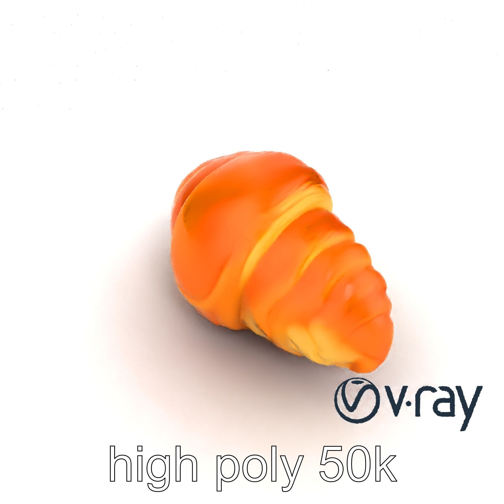 Vanilla Custard Croissant Pastry 3D Model Pack Low-poly 3D model_30