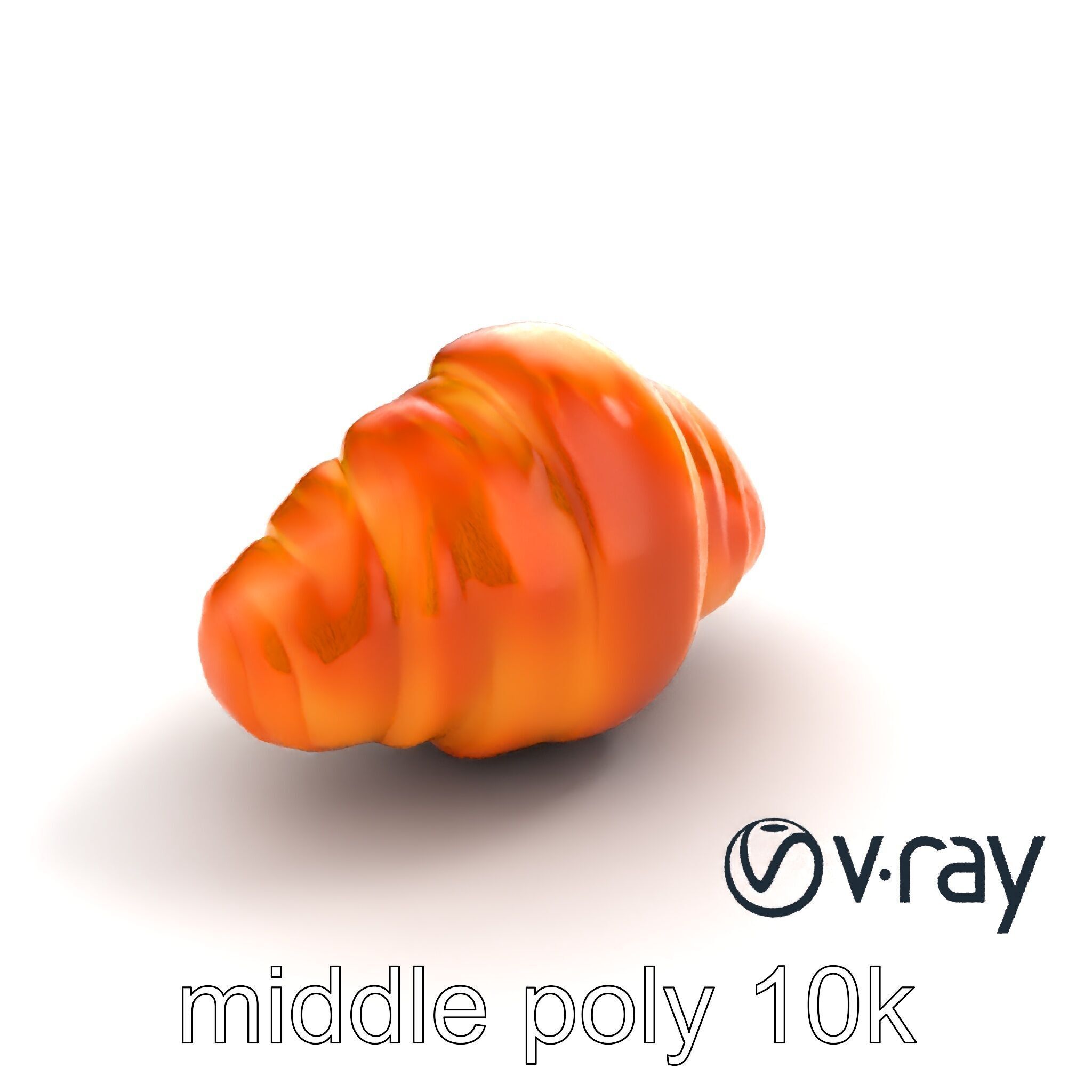 Vanilla Custard Croissant Pastry 3D Model Pack Low-poly 3D model_8