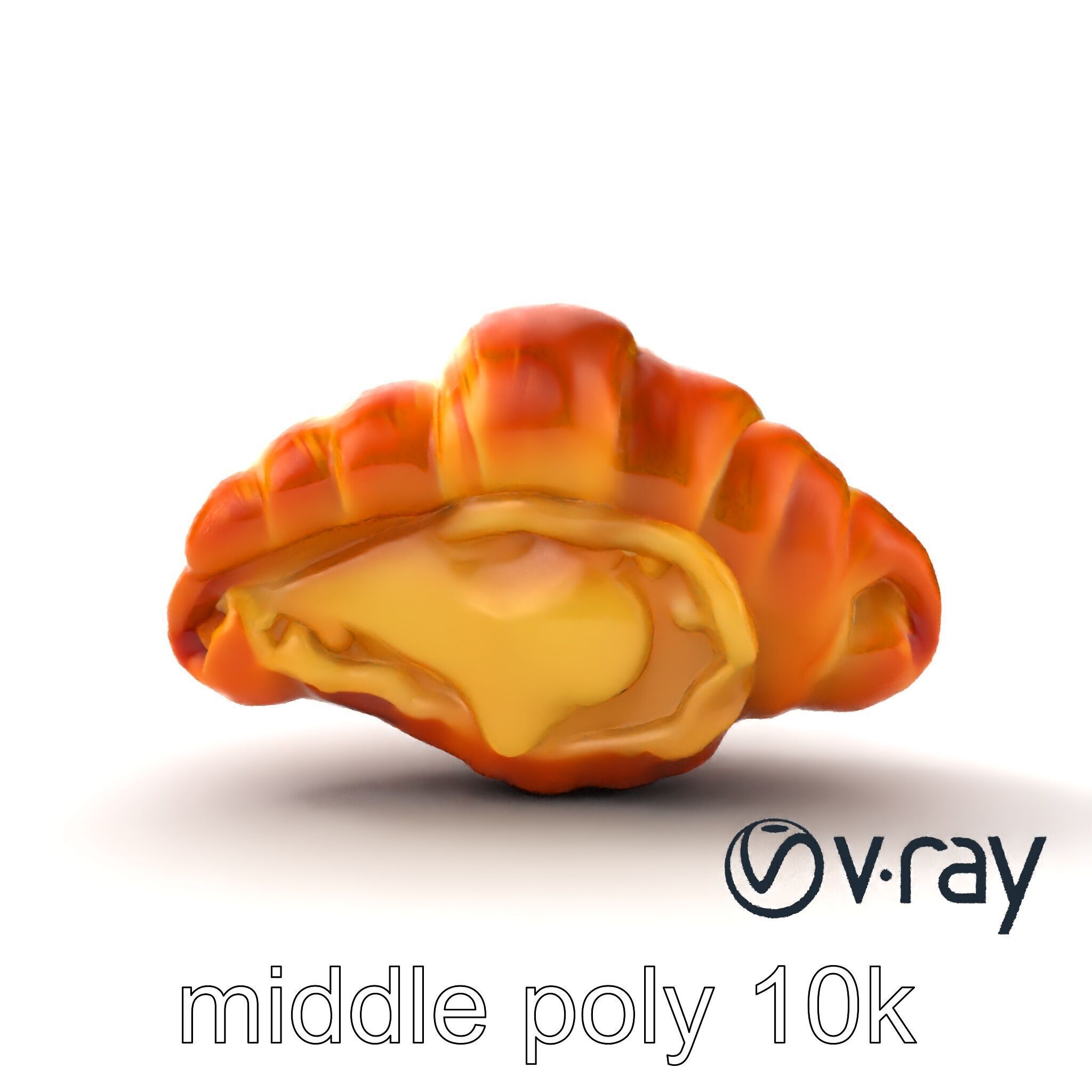 Vanilla Custard Croissant Pastry 3D Model Pack Low-poly 3D model_21