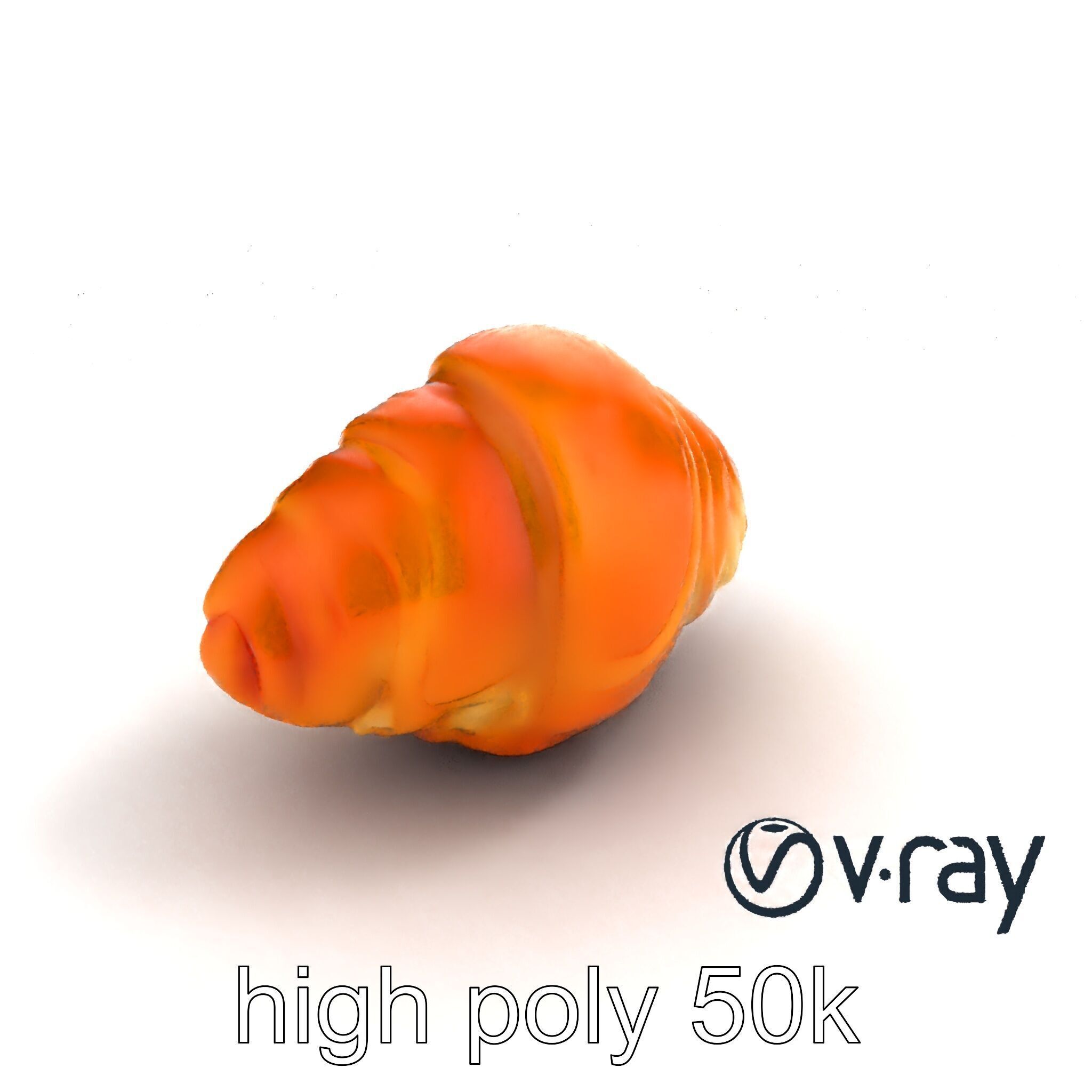 Vanilla Custard Croissant Pastry 3D Model Pack Low-poly 3D model_12