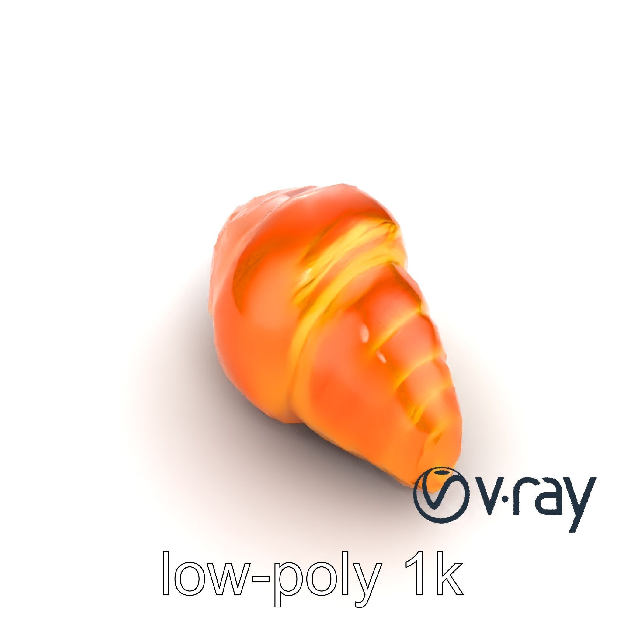 Vanilla Custard Croissant Pastry 3D Model Pack Low-poly 3D model_14