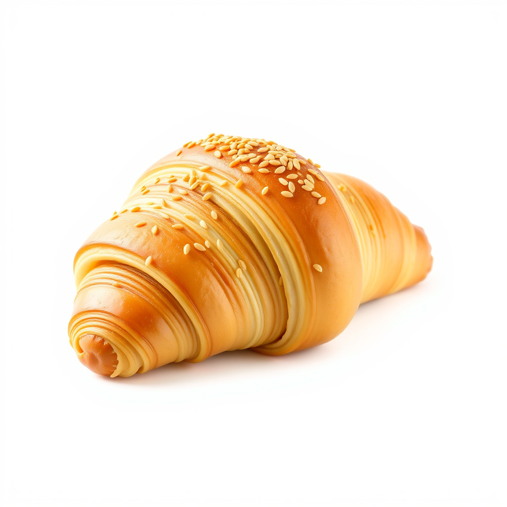 Golden Sesame Croissant 3D model pack Low-poly 3D model_3