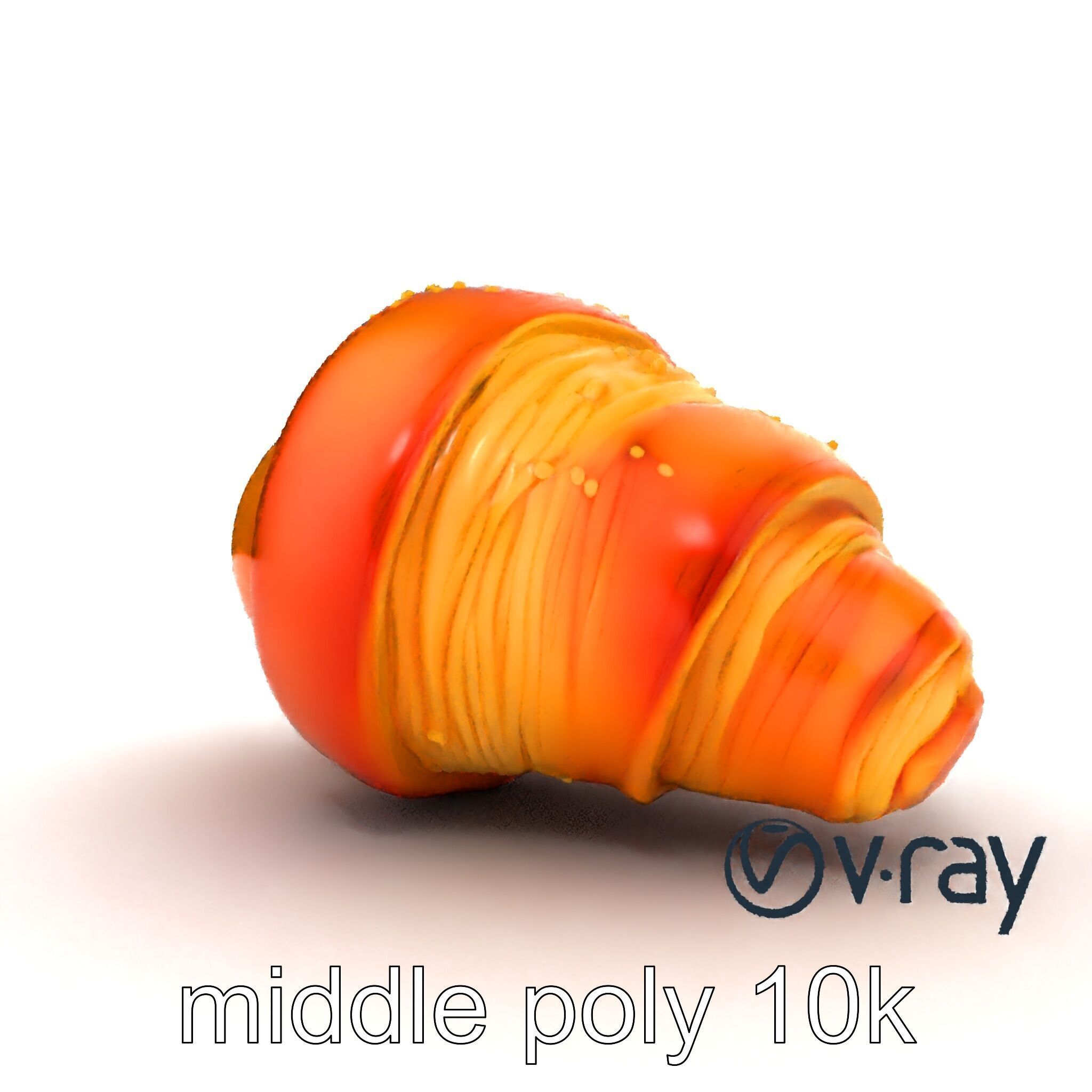 Golden Sesame Croissant 3D model pack Low-poly 3D model_23