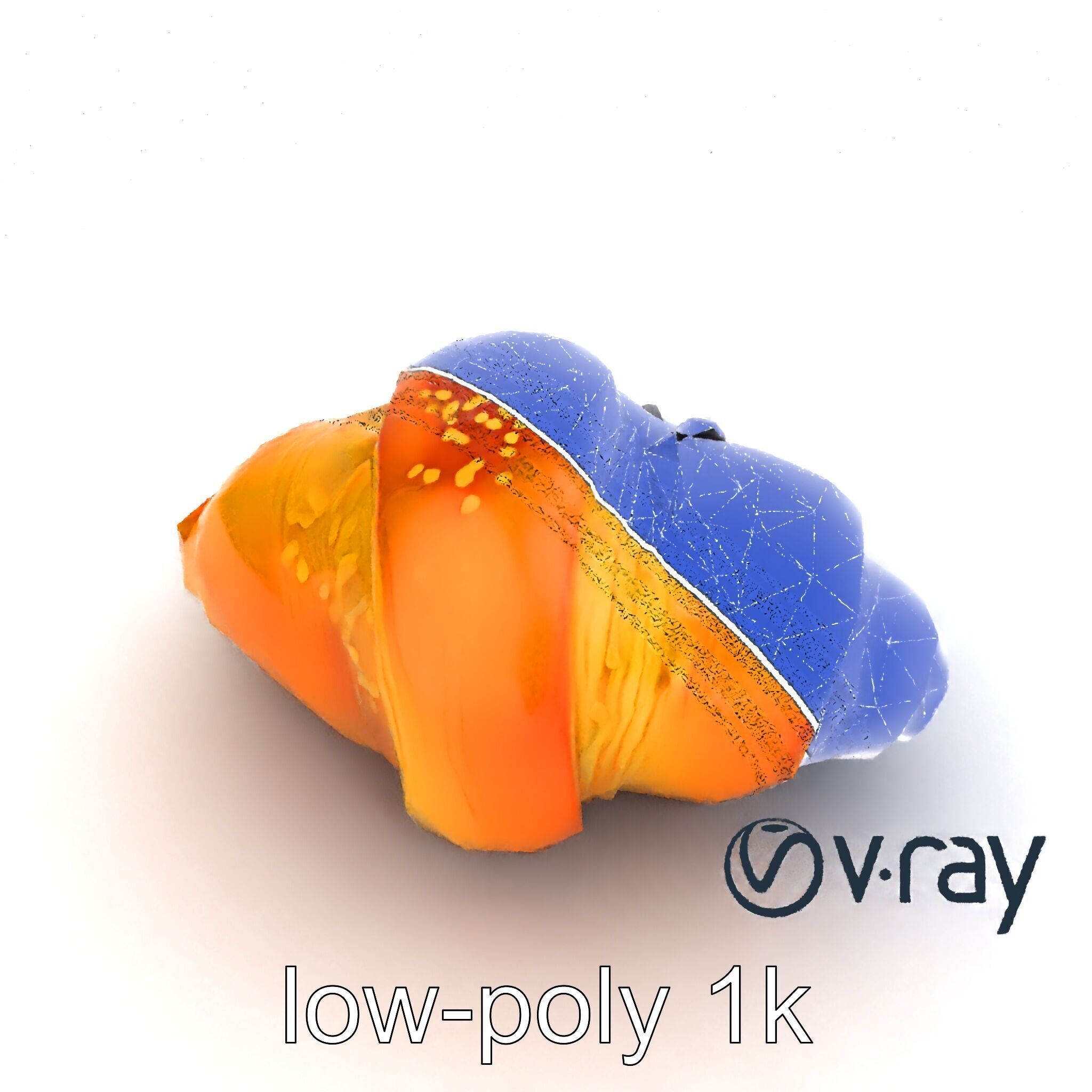 Golden Sesame Croissant 3D model pack Low-poly 3D model_13