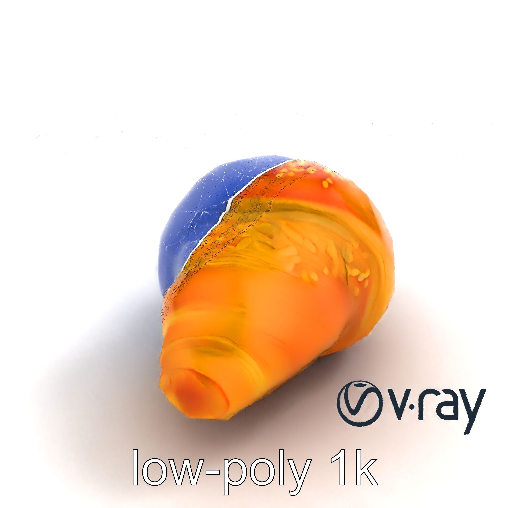 Golden Sesame Croissant 3D model pack Low-poly 3D model_24