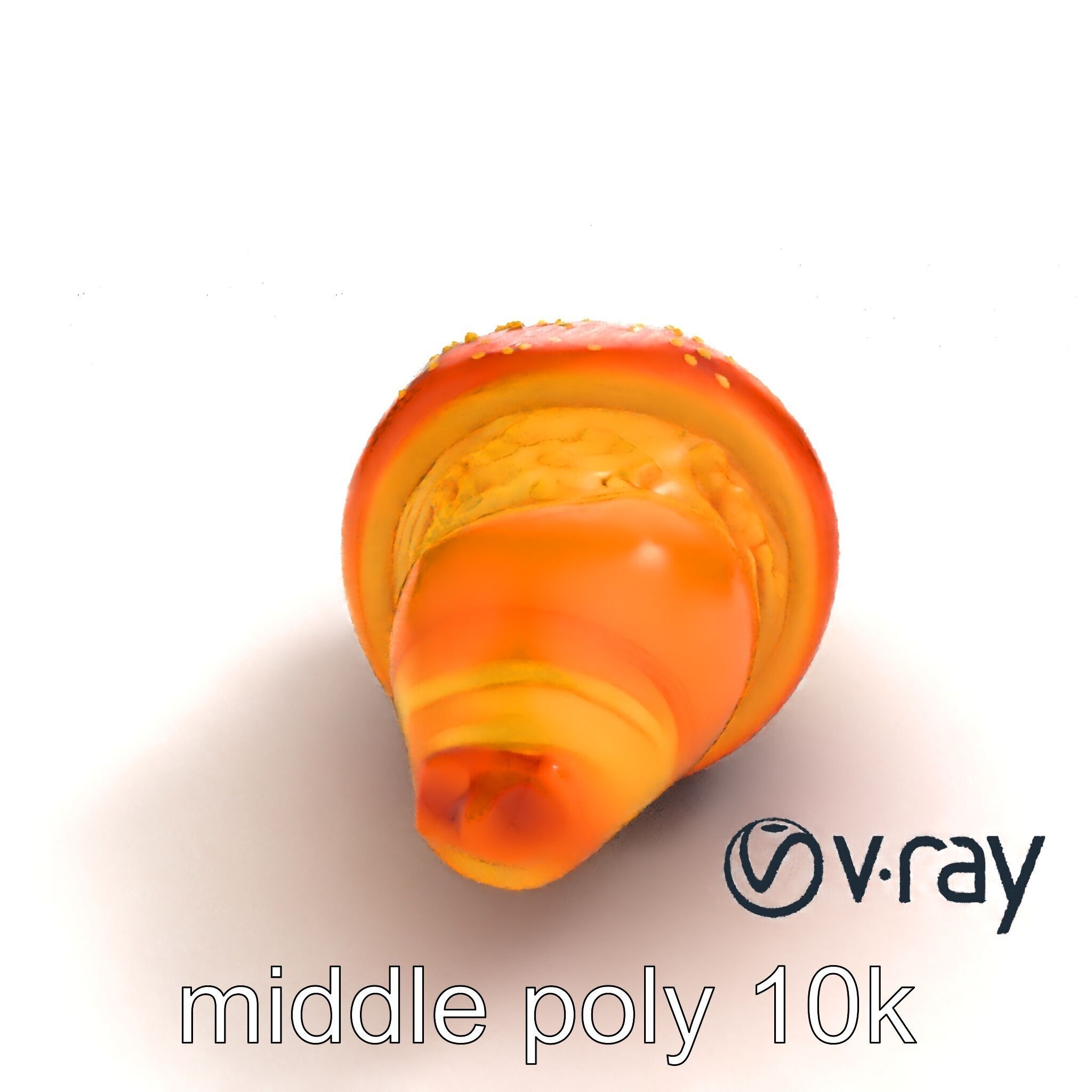 Golden Sesame Croissant 3D model pack Low-poly 3D model_7