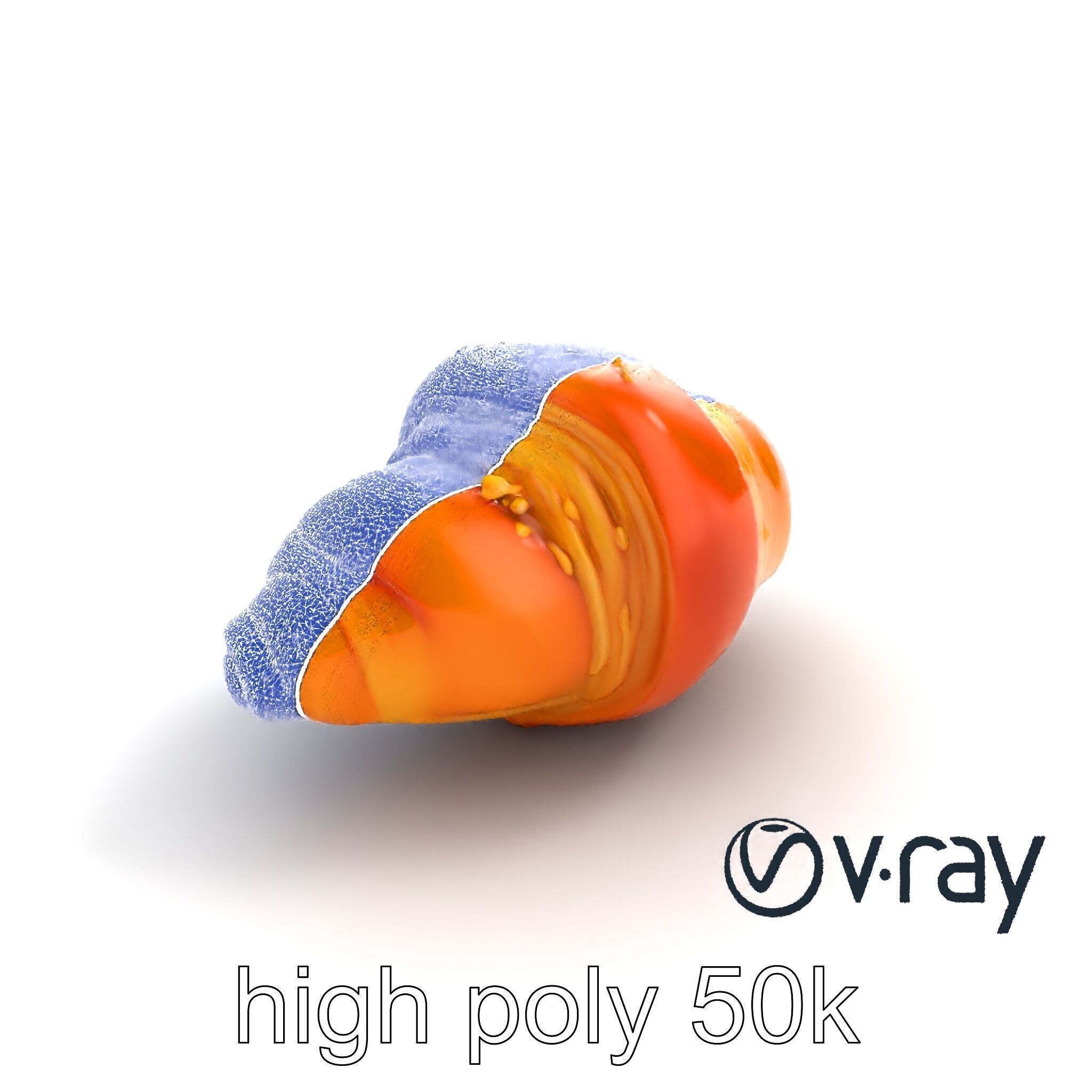 Golden Sesame Croissant 3D model pack Low-poly 3D model_10