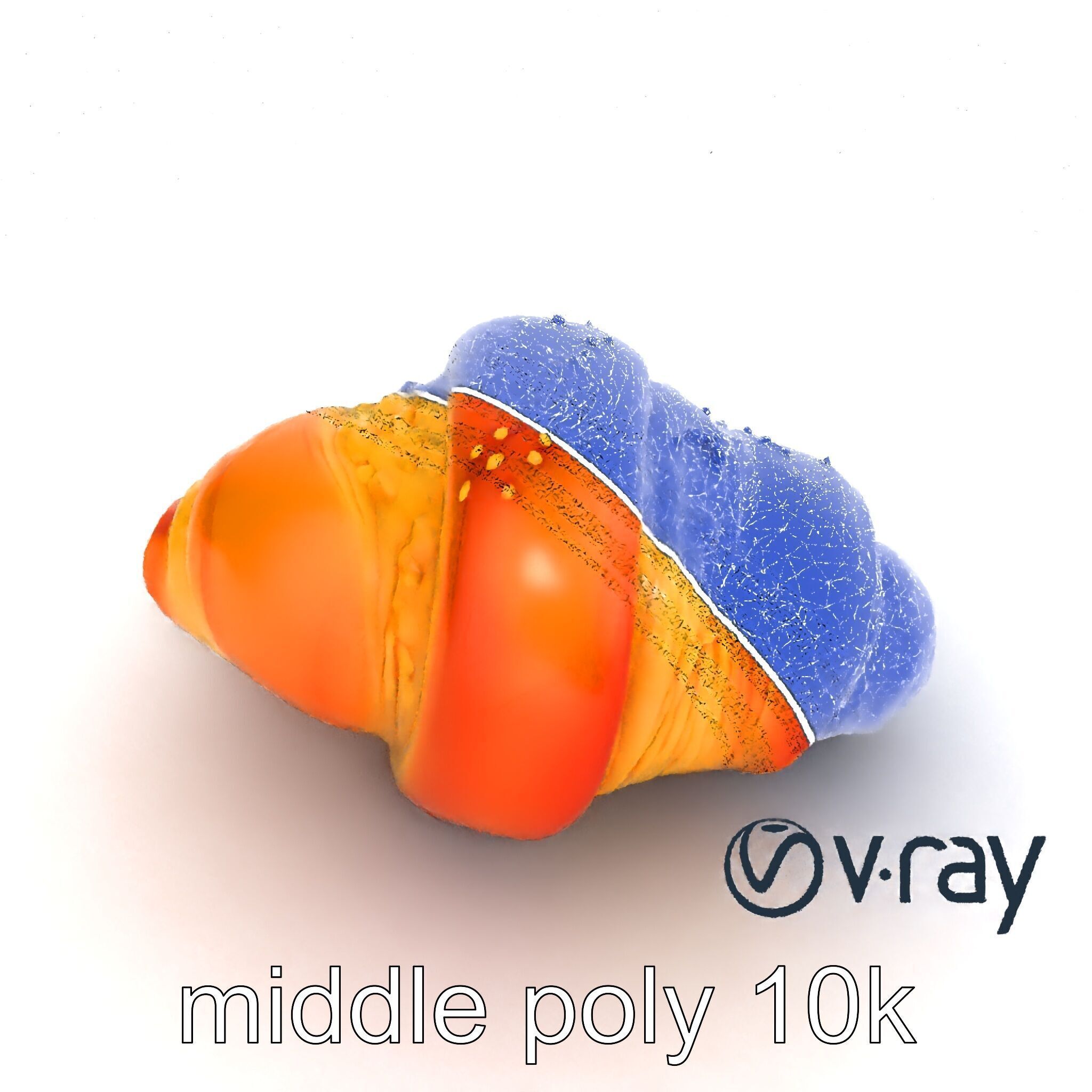 Golden Sesame Croissant 3D model pack Low-poly 3D model_20