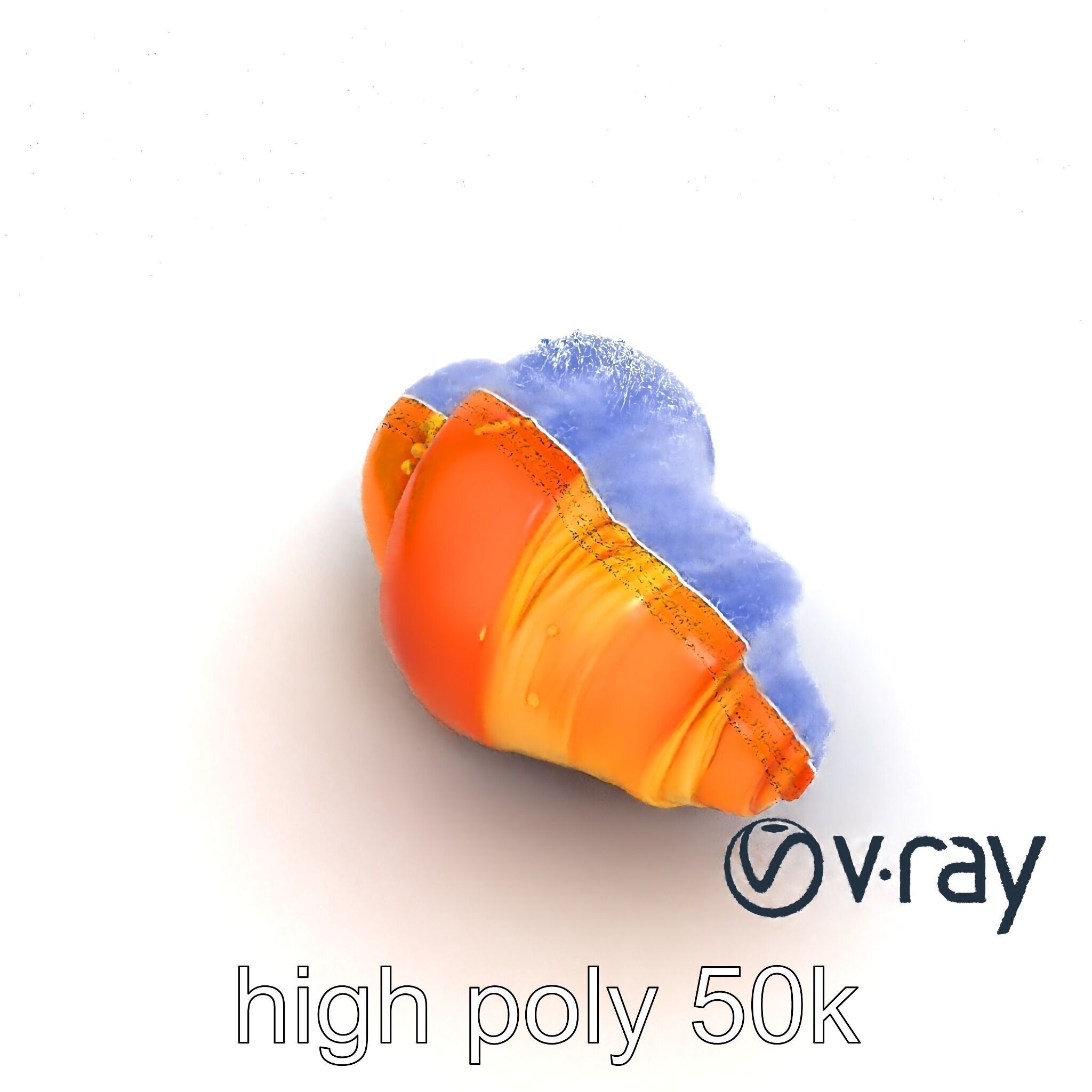 Golden Sesame Croissant 3D model pack Low-poly 3D model_18