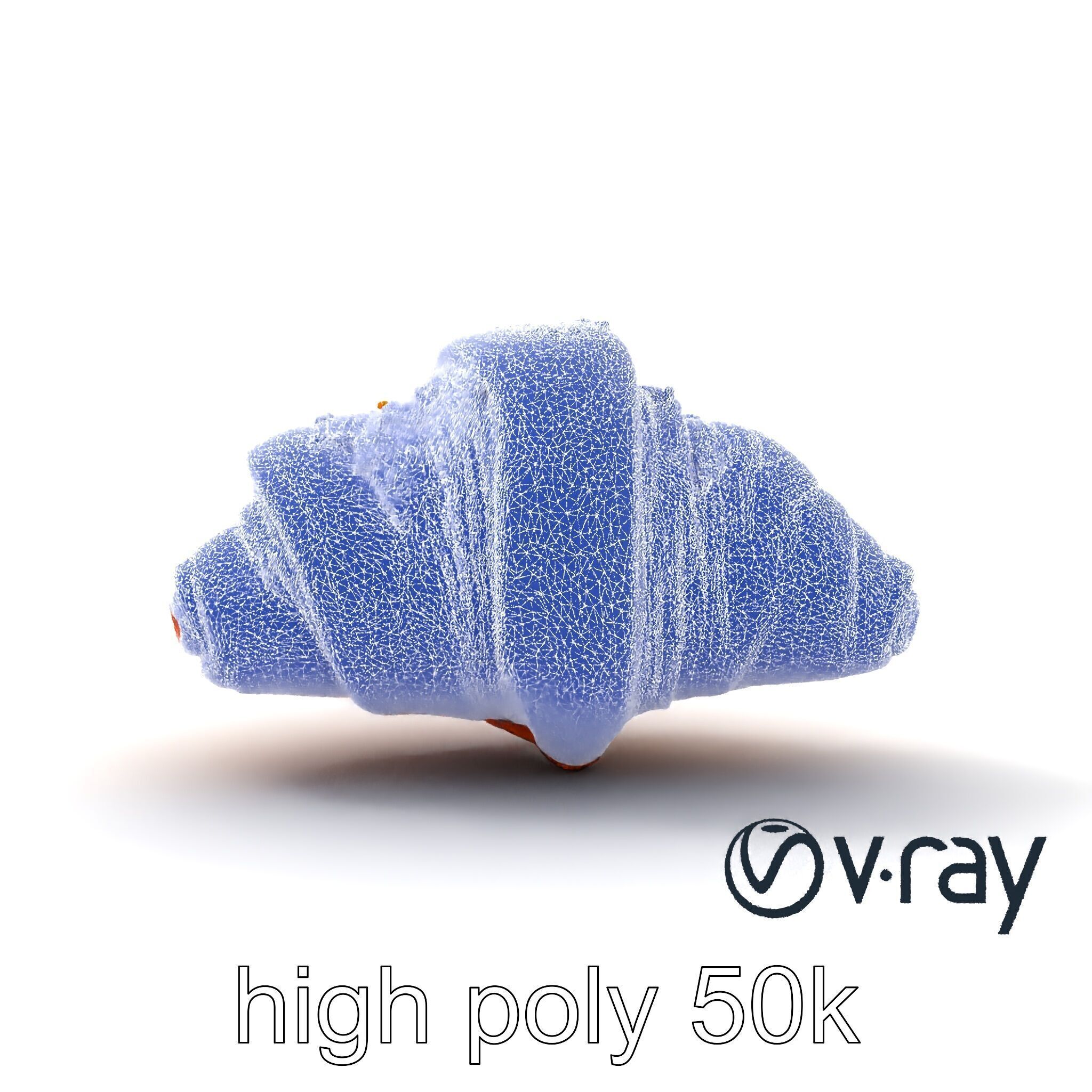 Golden Sesame Croissant 3D model pack Low-poly 3D model_27