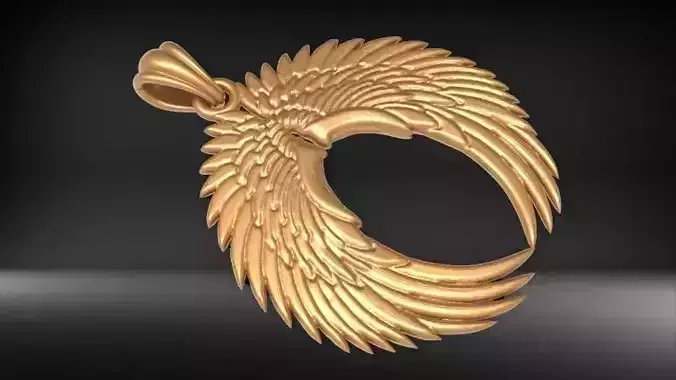 Angel Wings Pendant Charm Necklace Jewelry