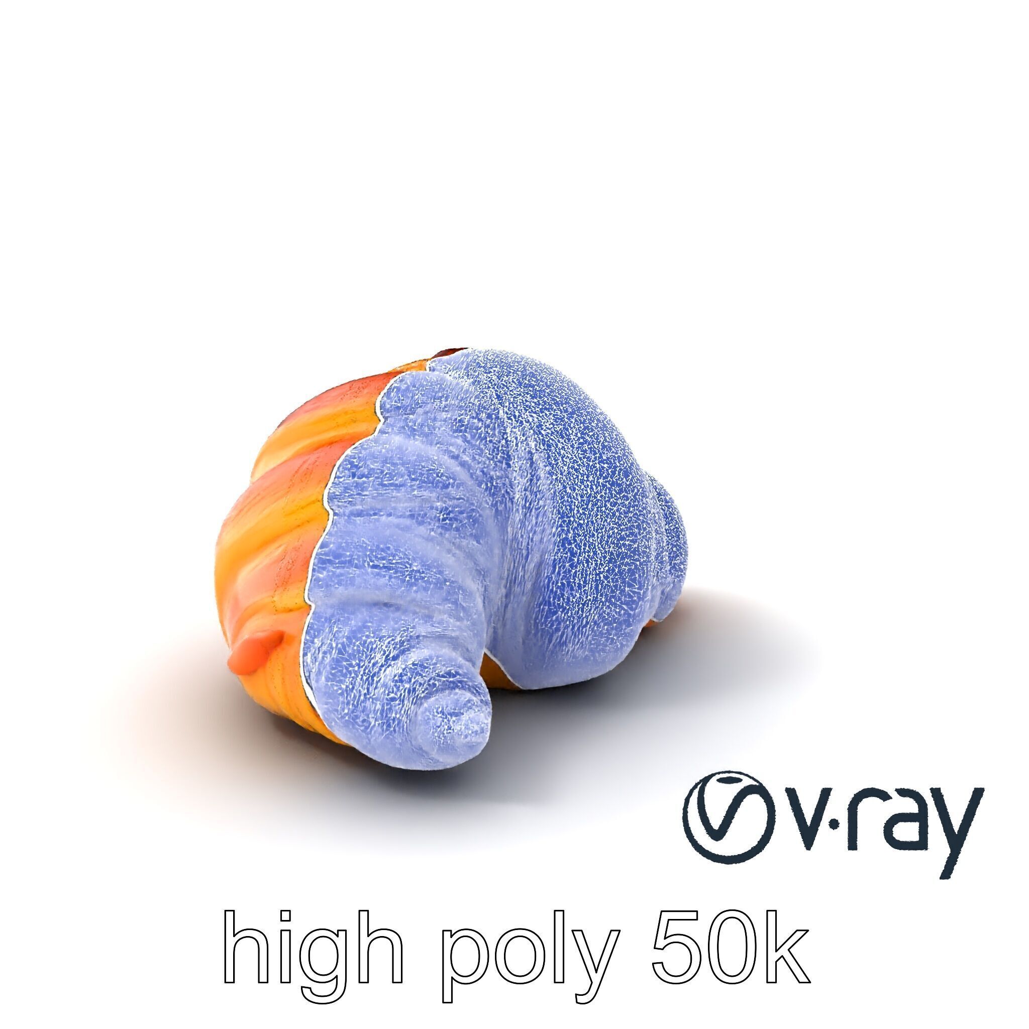 Almond Croissant Delight 3D Model Pack Low-poly 3D model_1