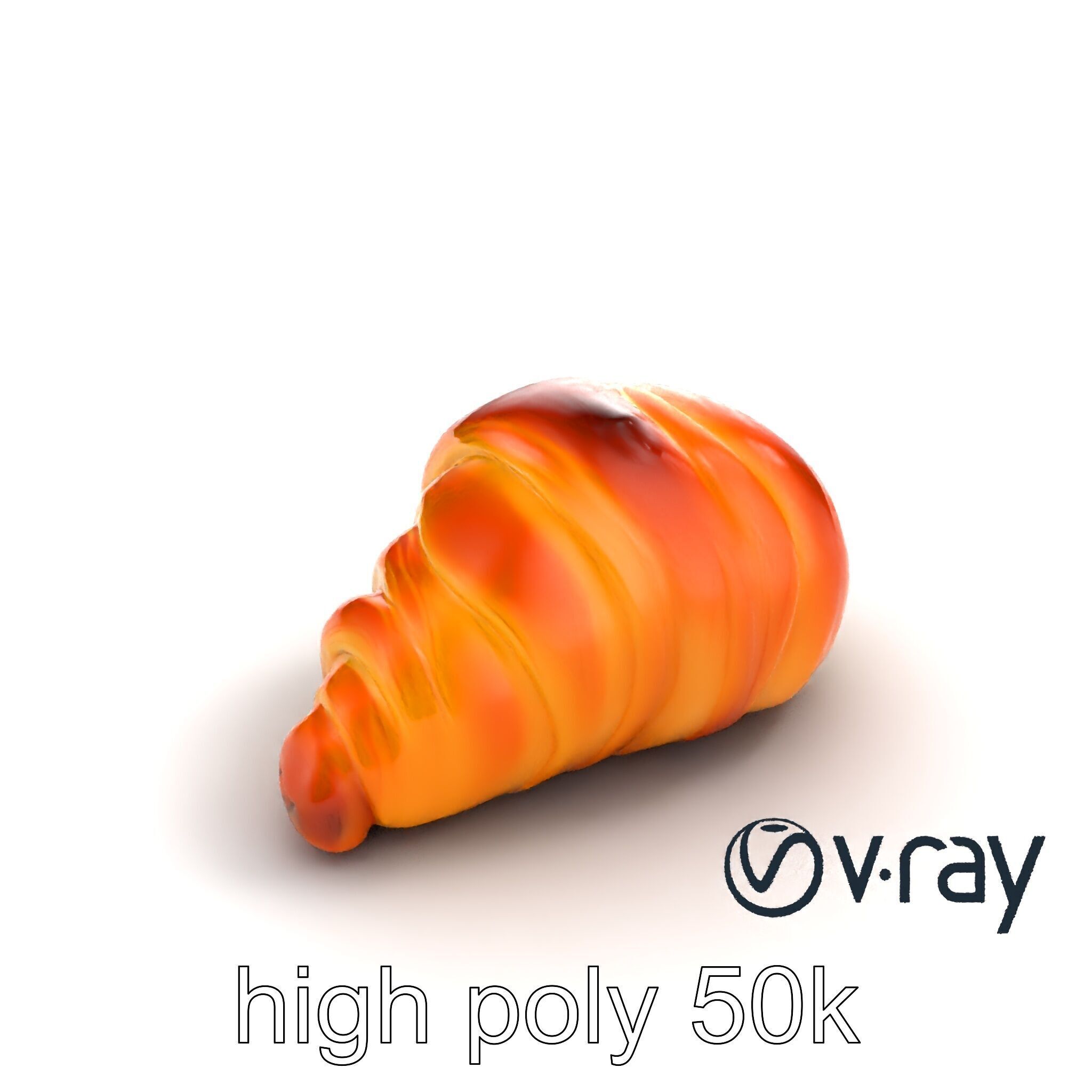 Almond Croissant Delight 3D Model Pack Low-poly 3D model_9