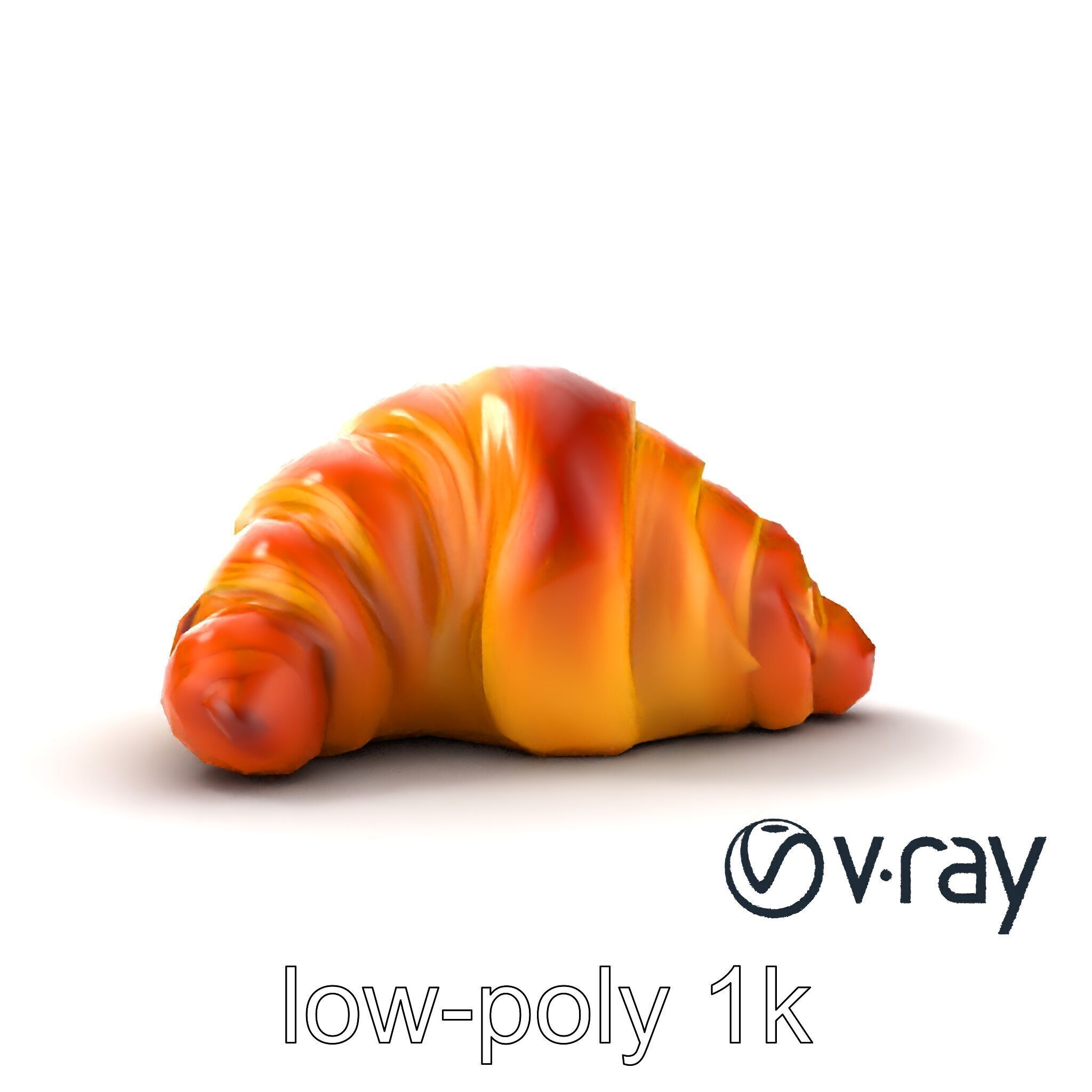 Almond Croissant Delight 3D Model Pack Low-poly 3D model_15