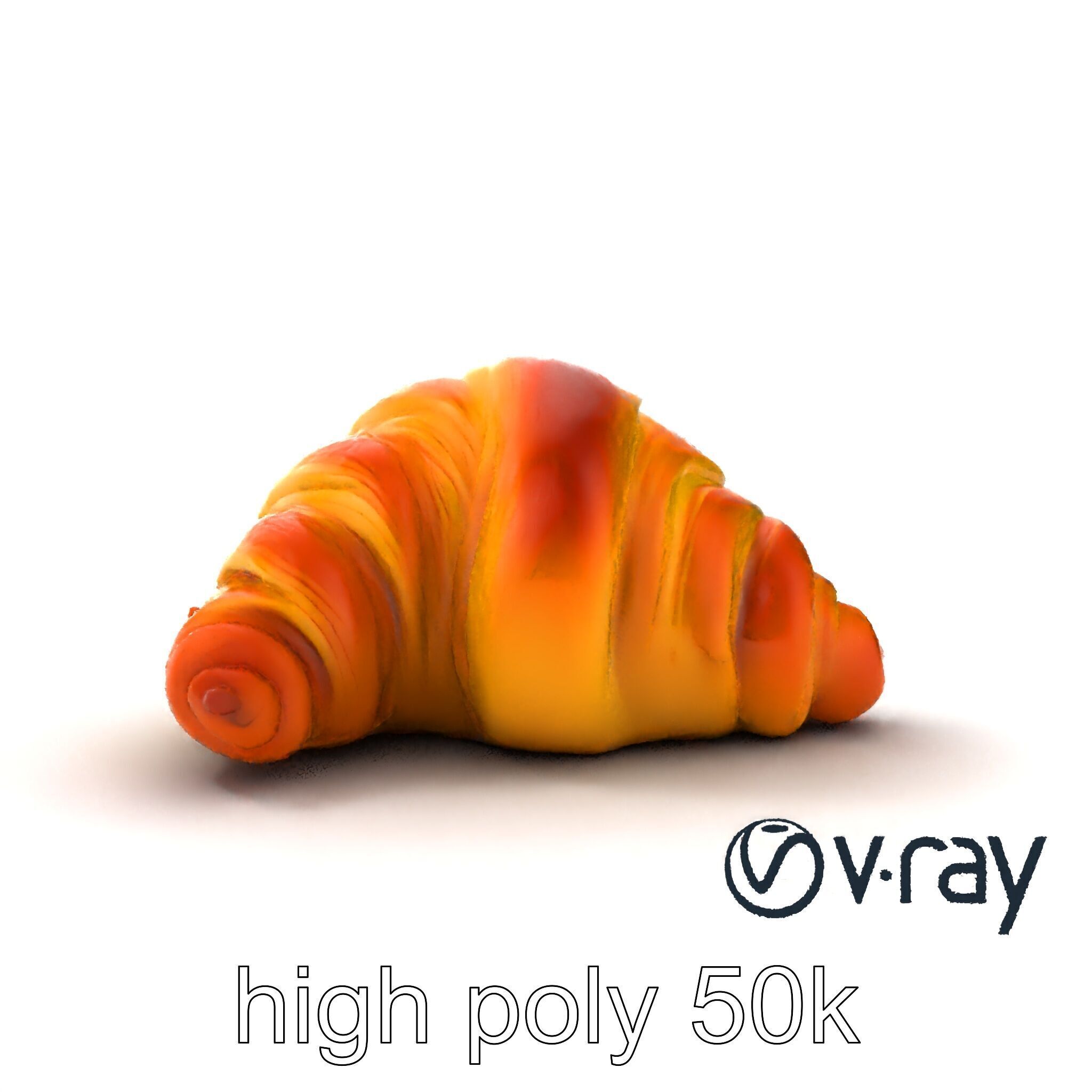 Almond Croissant Delight 3D Model Pack Low-poly 3D model_24