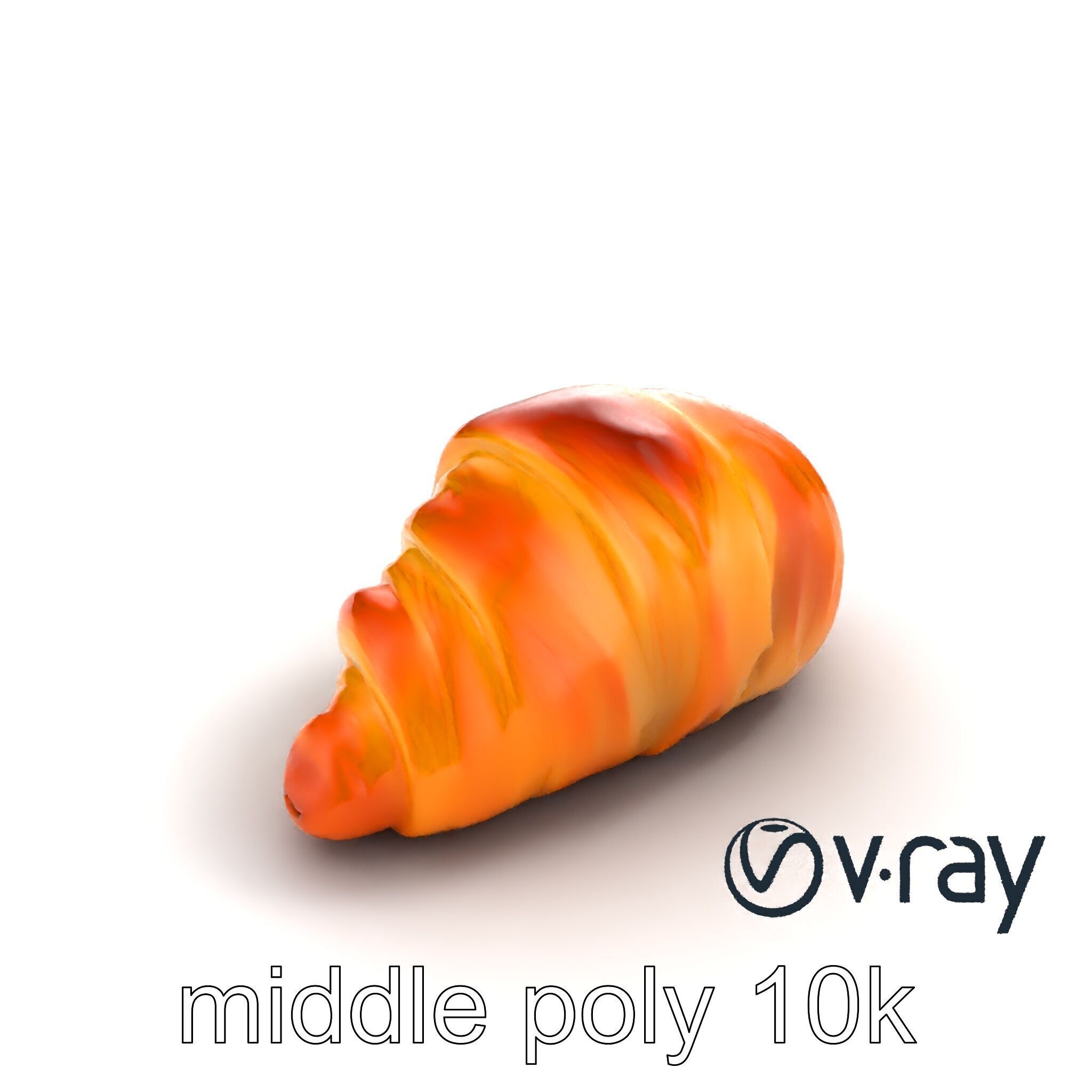 Almond Croissant Delight 3D Model Pack Low-poly 3D model_7