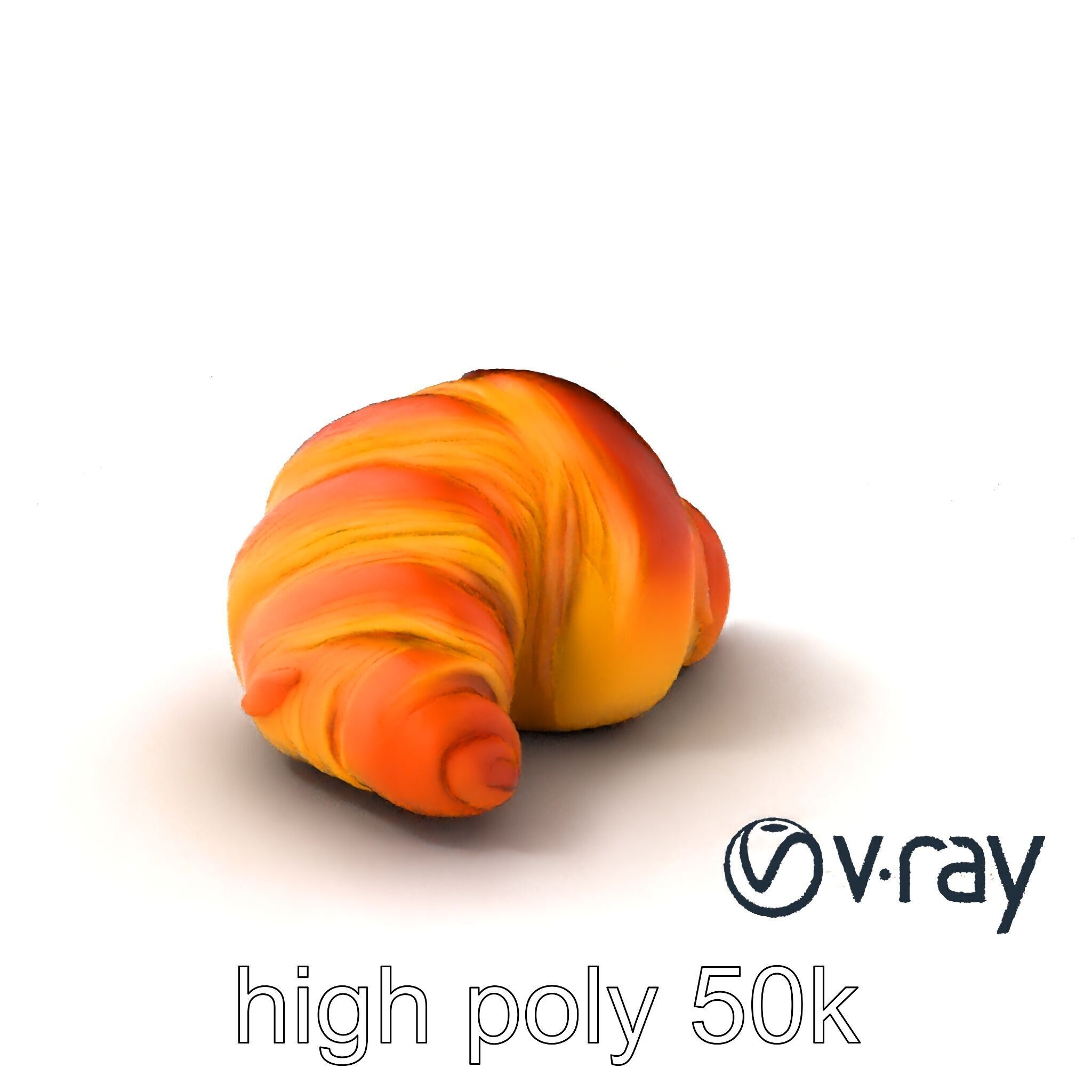 Almond Croissant Delight 3D Model Pack Low-poly 3D model_2