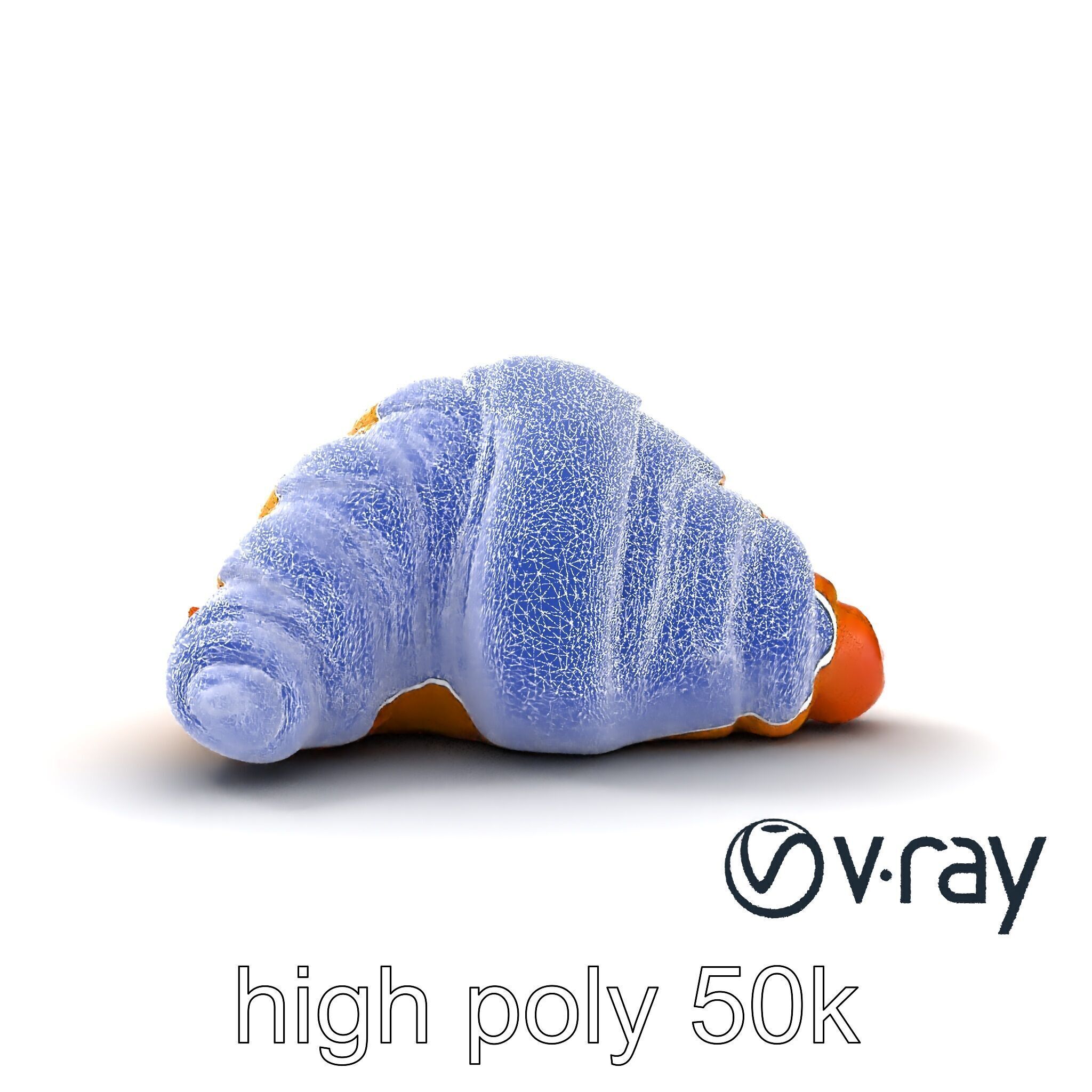 Almond Croissant Delight 3D Model Pack Low-poly 3D model_29