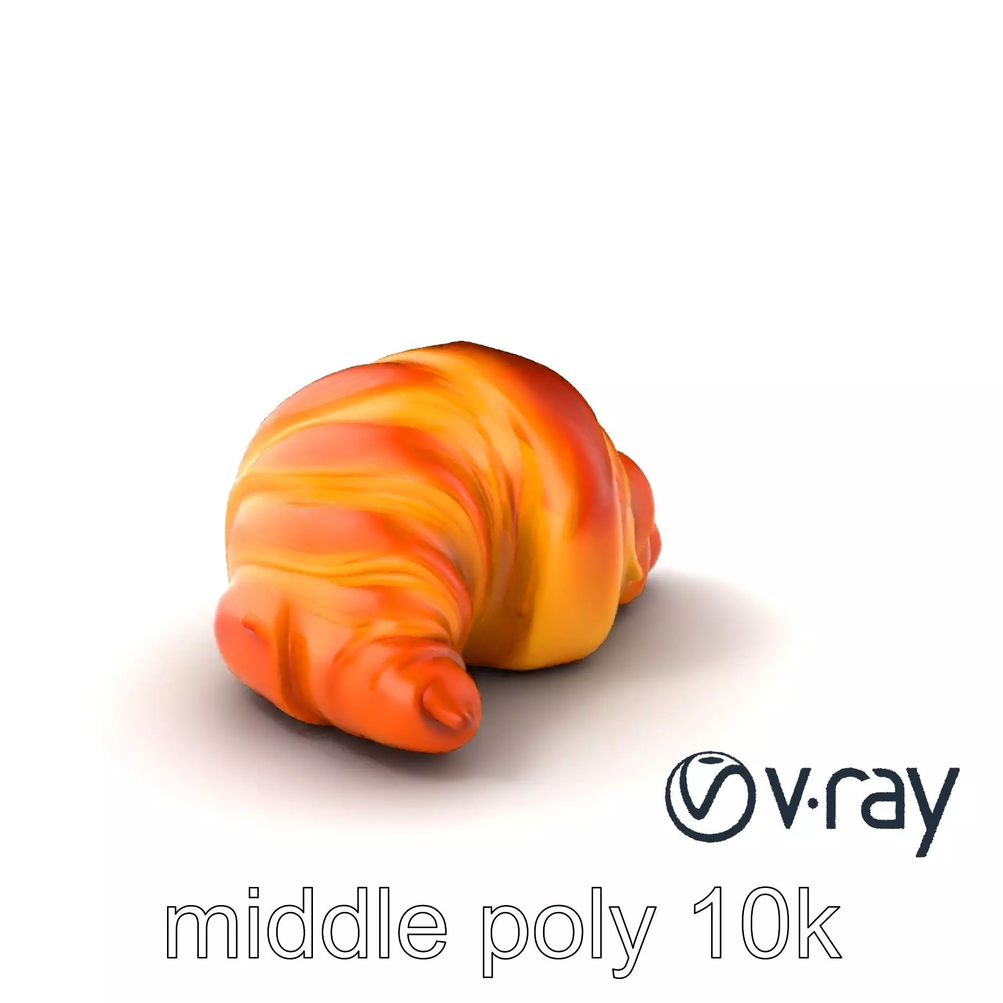 Almond Croissant Delight 3D Model Pack Low-poly 3D model_0