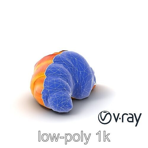 Almond Croissant Delight 3D Model Pack Low-poly 3D model 7