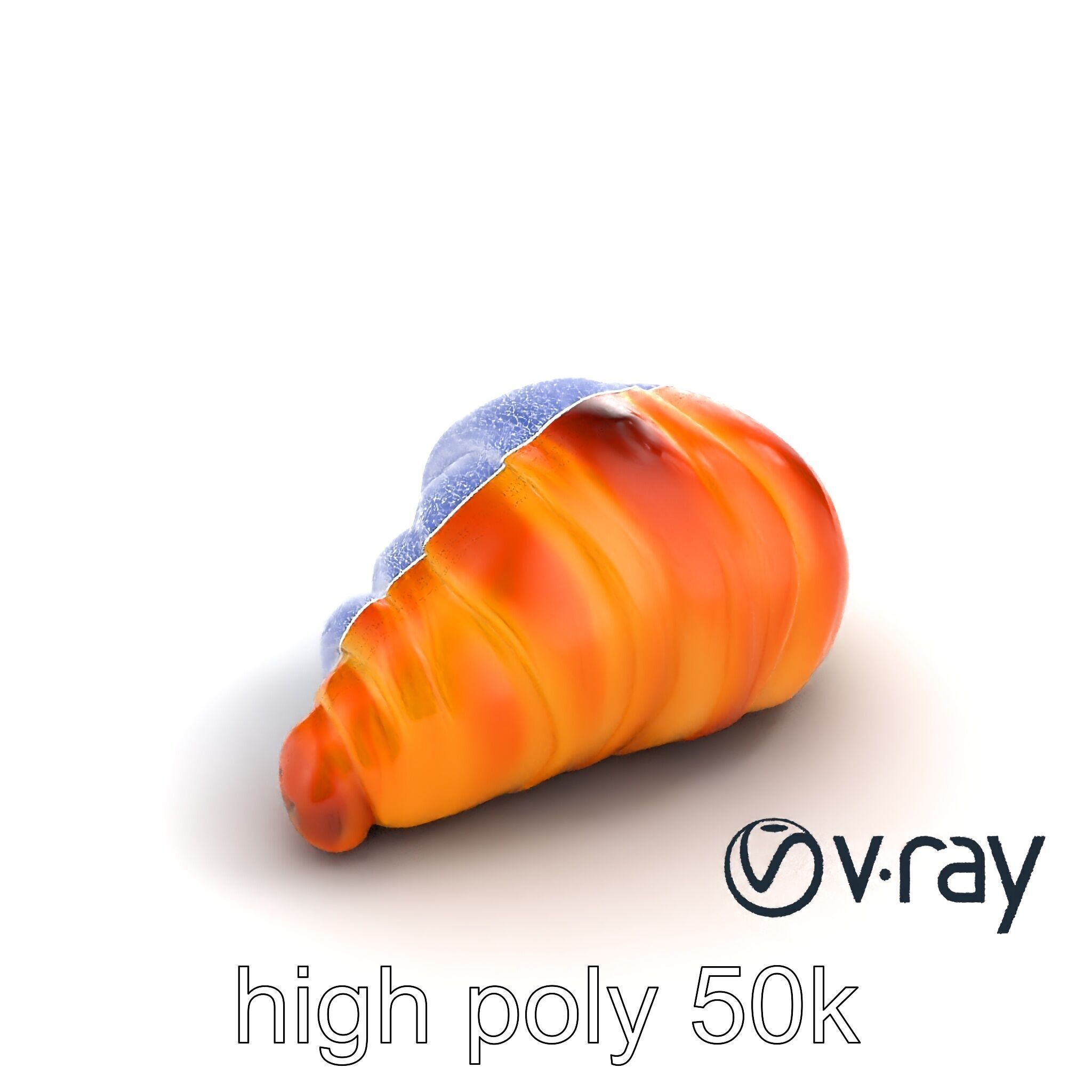 Almond Croissant Delight 3D Model Pack Low-poly 3D model_13