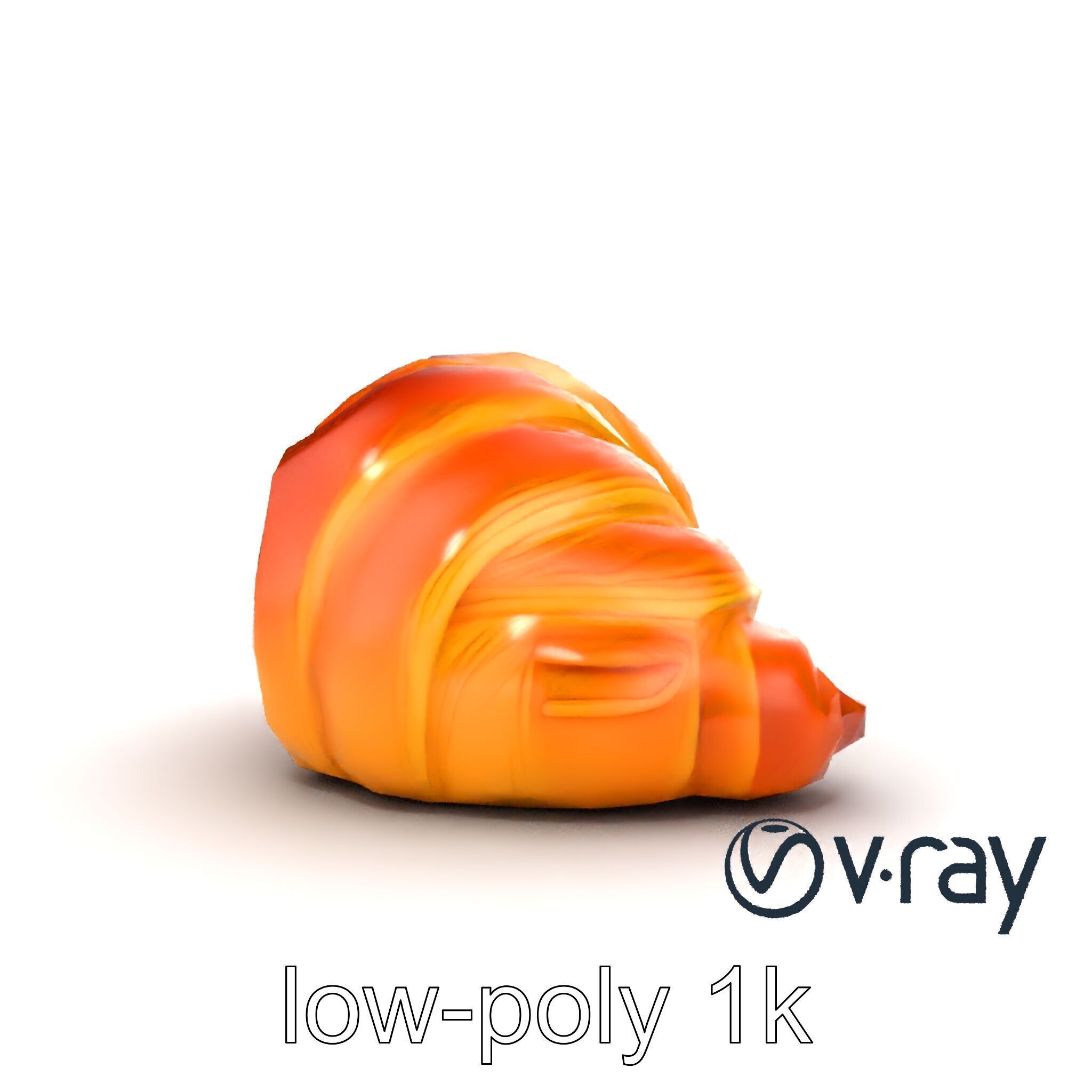 Almond Croissant Delight 3D Model Pack Low-poly 3D model_10