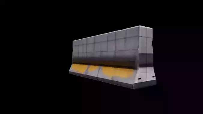  3d Render Concrete Barrier Traffic Isolated
