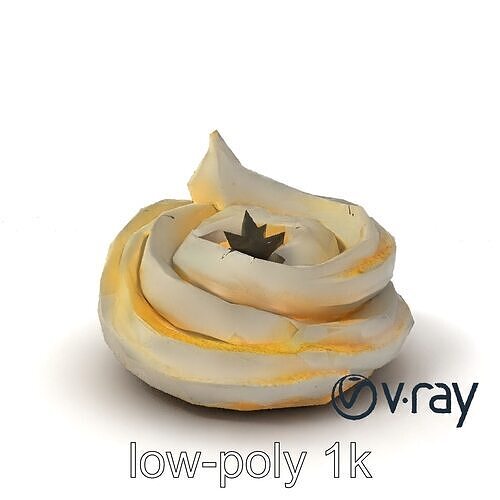 Lemon Meringue Mini Cake Spiral Structure model pack Low-poly 3D model 5