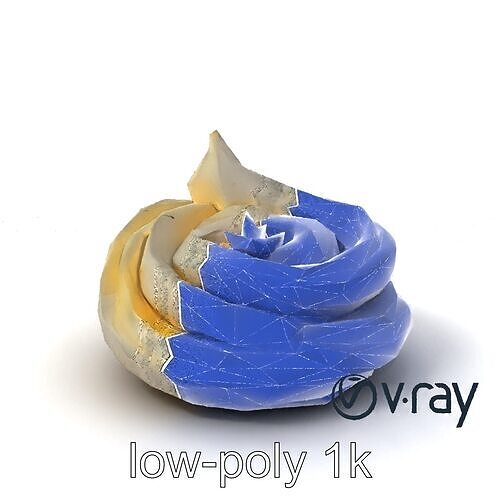 Lemon Meringue Mini Cake Spiral Structure model pack Low-poly 3D model 7
