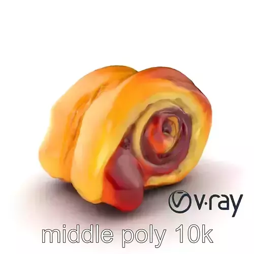 Delicious Jelly-Filled Croissant 3D model pack Low-poly 3D model