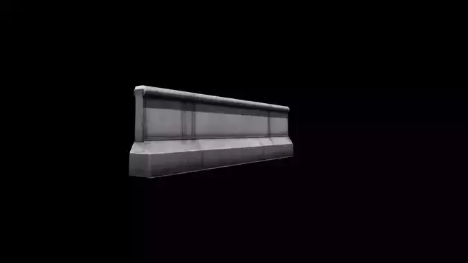  3d High Render Concrete Barrier Traffic Isolated
