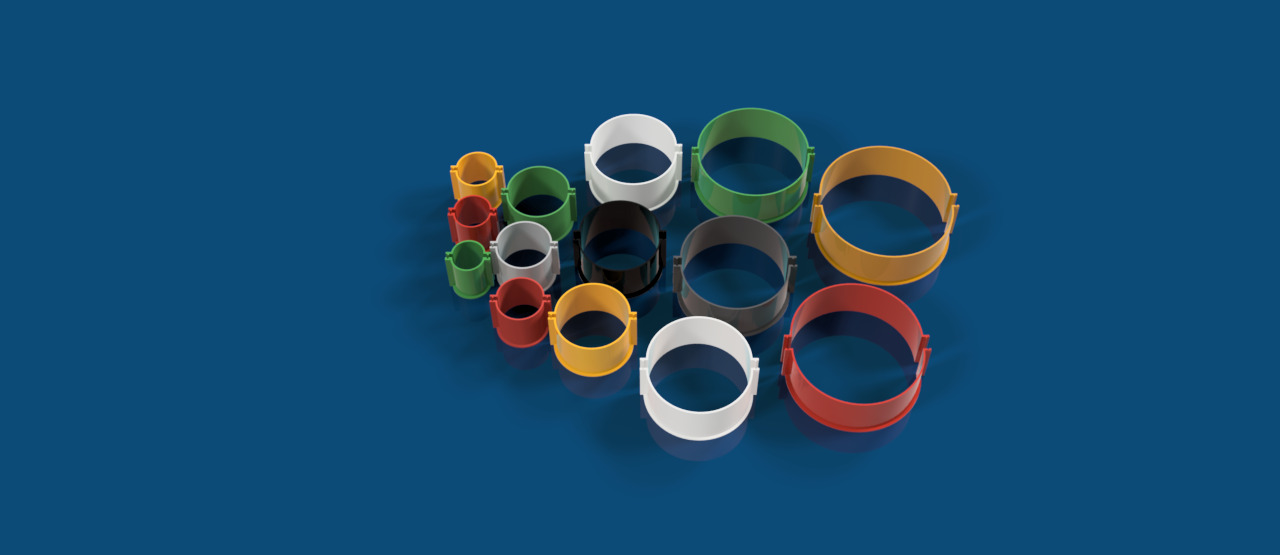 Cylinder Mold Housing 14 set 3D print model_8