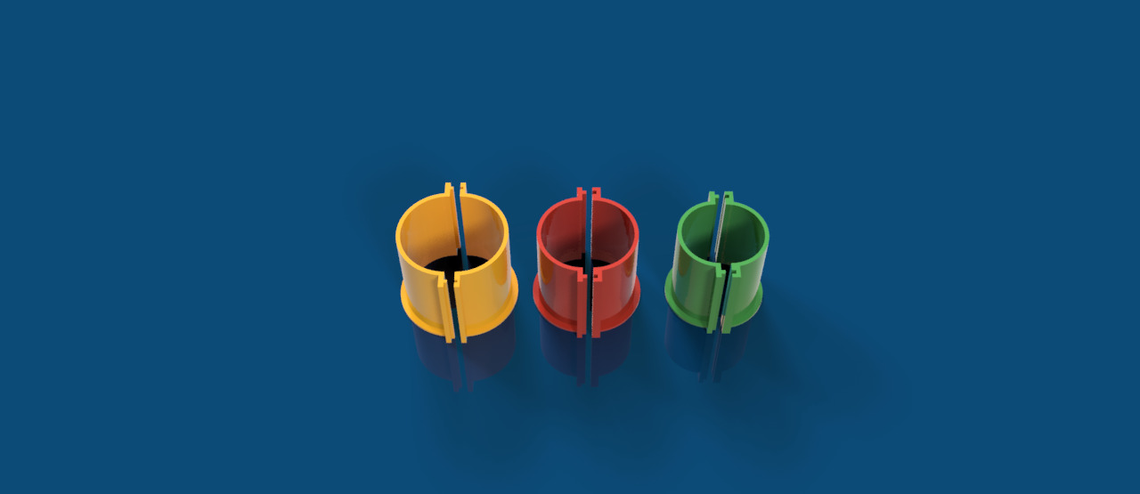 Cylinder Mold Housing 14 set 3D print model_1