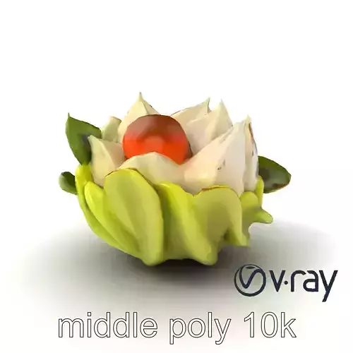 Floral Meringue Dessert Design model pack