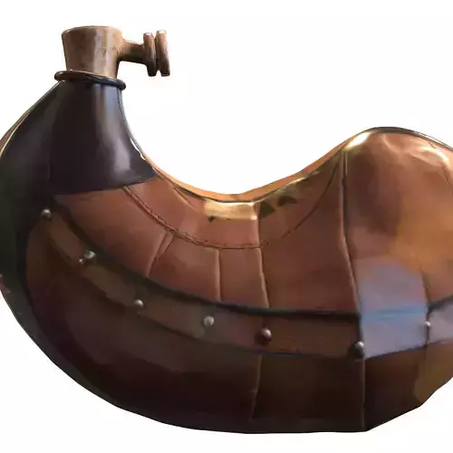 Vintage Leather Powder Horn