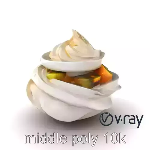 Elegant Kiwi Passion Pavlova model pack