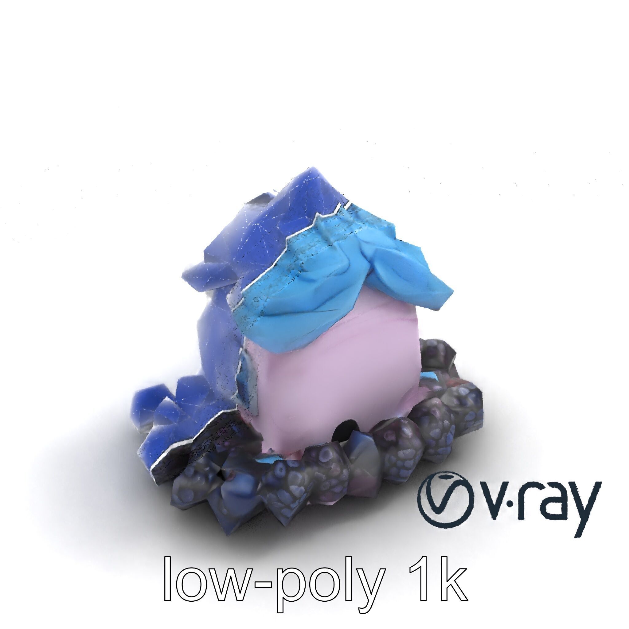 Surreal Meringue Cottage Decoration model pack Low-poly 3D model_18