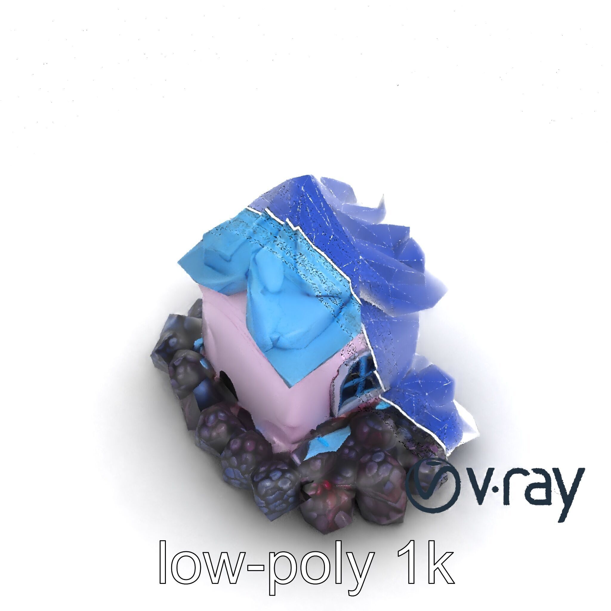 Surreal Meringue Cottage Decoration model pack Low-poly 3D model_27