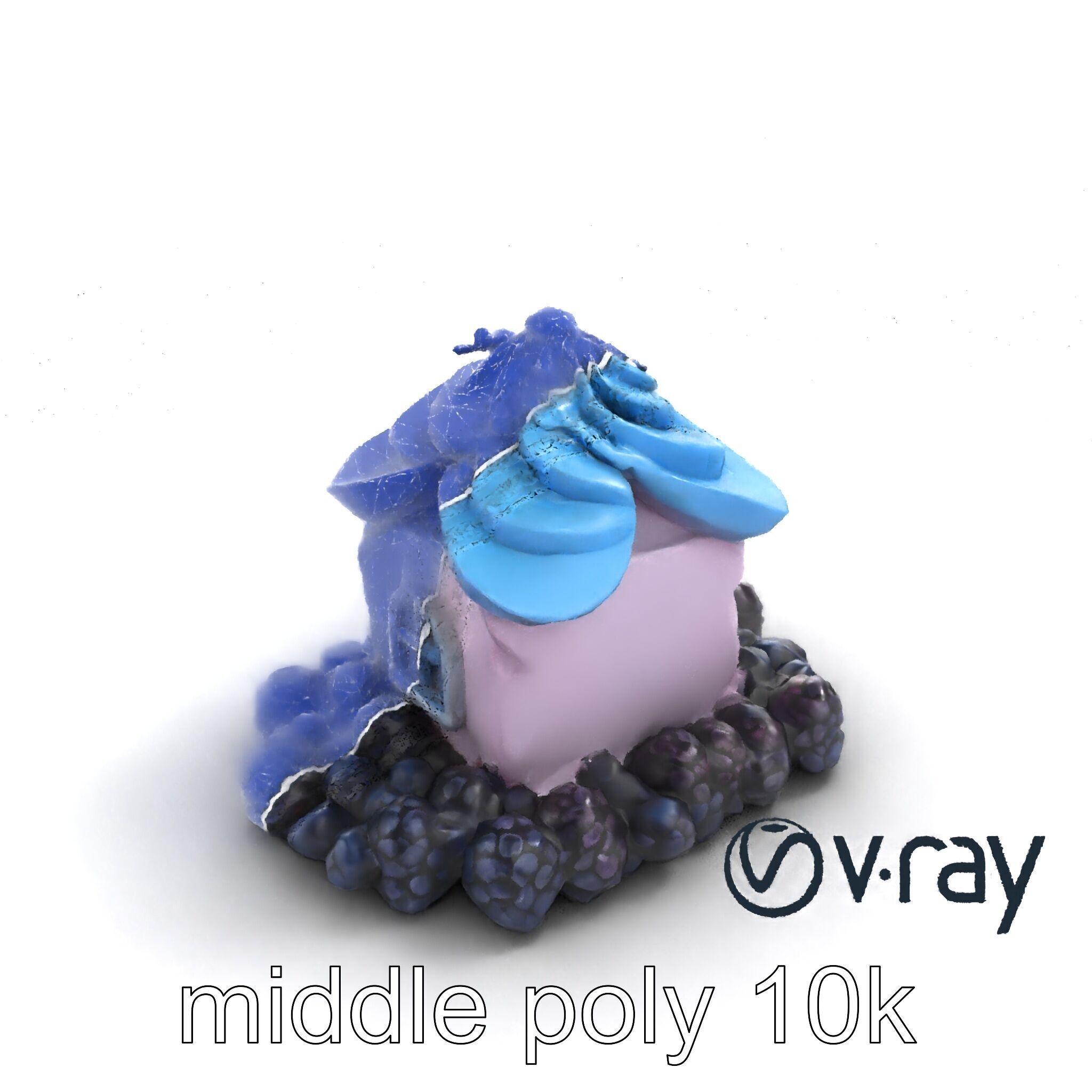Surreal Meringue Cottage Decoration model pack Low-poly 3D model_29