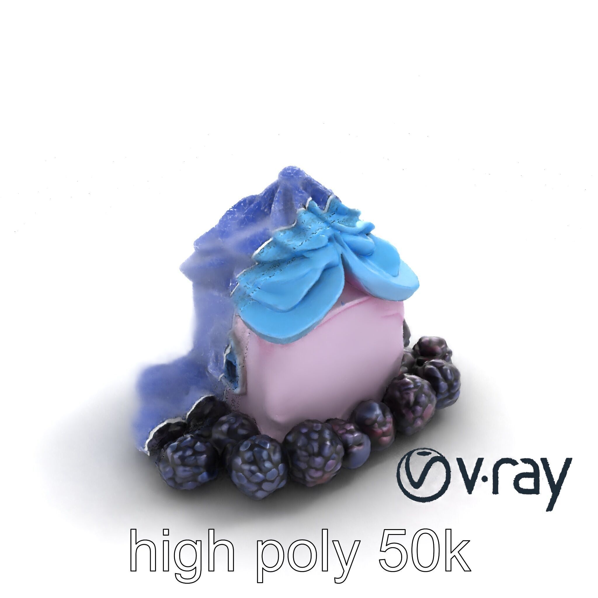 Surreal Meringue Cottage Decoration model pack Low-poly 3D model_11