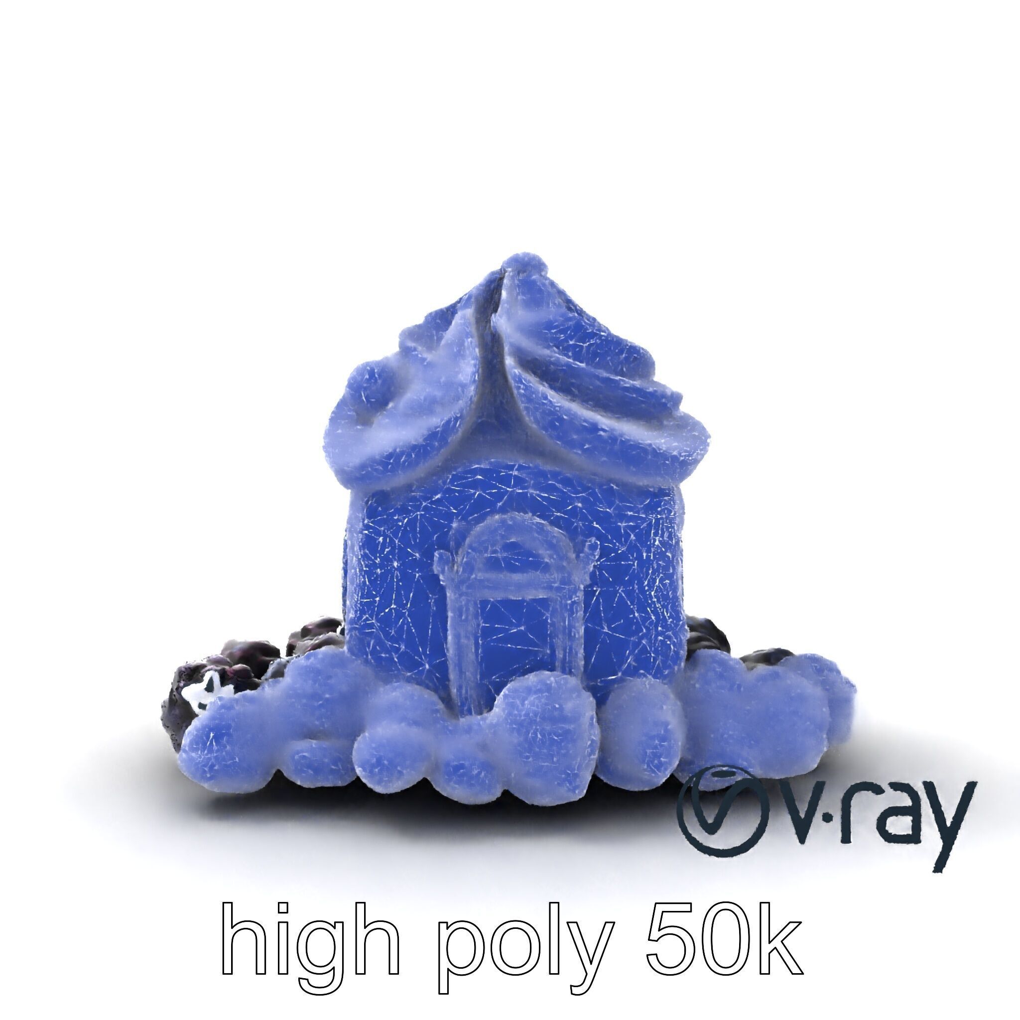 Surreal Meringue Cottage Decoration model pack Low-poly 3D model_28