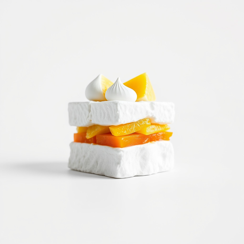 Geometric Meringue Pineapple Mango Stack model pack Low-poly 3D model_4
