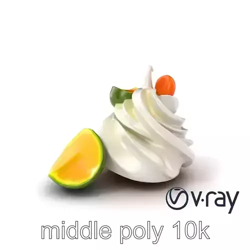 Meringue Ice Cream Duet Decorative Model Pack