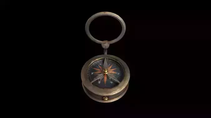  3d Model High Render Navigation Marine Compass Isolated